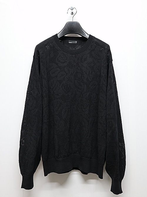 LAD MUSICIAN����å� �ߥ塼�������/FLOWER MESH PULLOVER/BLACK