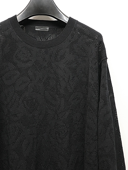 LAD MUSICIAN����å� �ߥ塼�������/FLOWER MESH PULLOVER/BLACK