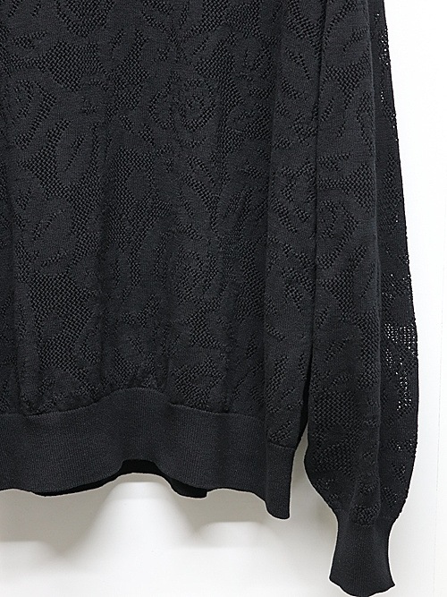 LAD MUSICIAN����å� �ߥ塼�������/FLOWER MESH PULLOVER/BLACK