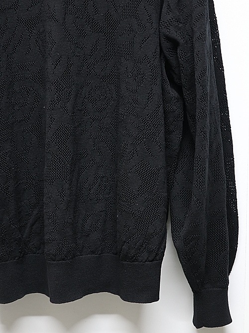 LAD MUSICIAN����å� �ߥ塼�������/FLOWER MESH PULLOVER/BLACK