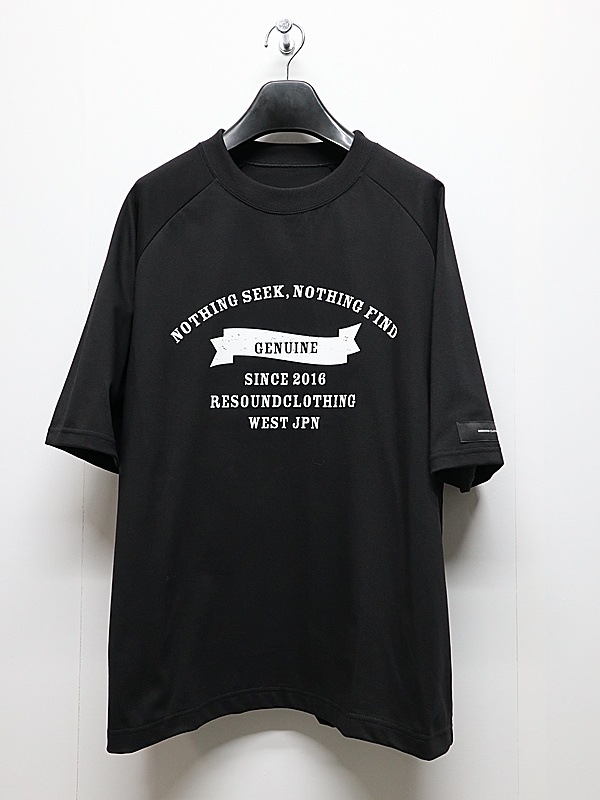 RESOUND CLOTHING���ꥵ����ɥ���������/college raglan OVER TEE/BLACK