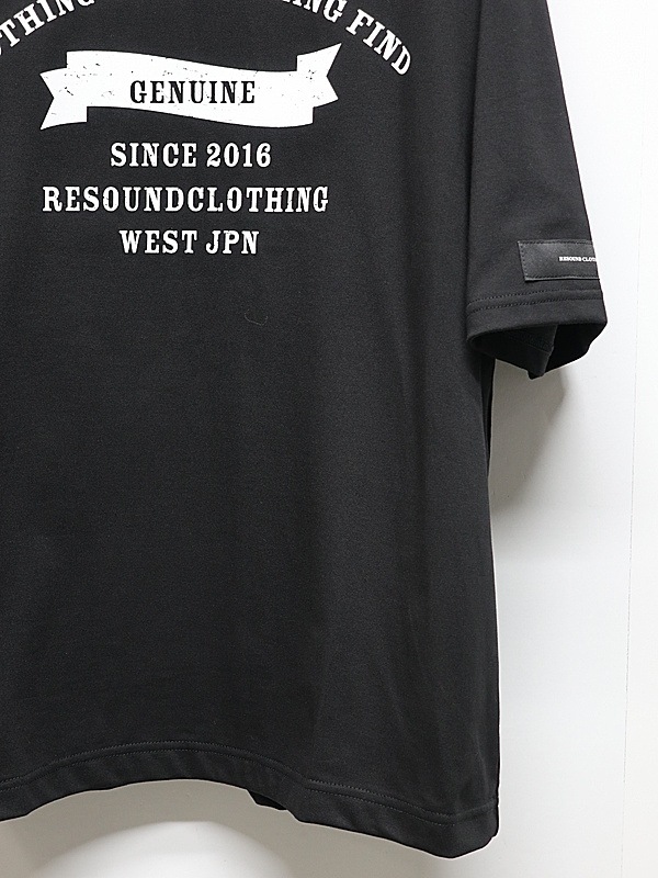 RESOUND CLOTHING���ꥵ����ɥ���������/college raglan OVER TEE/BLACK