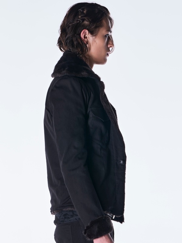 (ͽ���ʡ�10������11������ͽ��/kiryuyrik������奦����奦/Denim Napoleon Blouson/Black