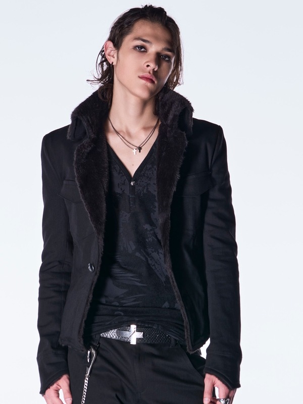 (ͽ���ʡ�10������11������ͽ��/kiryuyrik������奦����奦/Denim Napoleon Blouson/Black