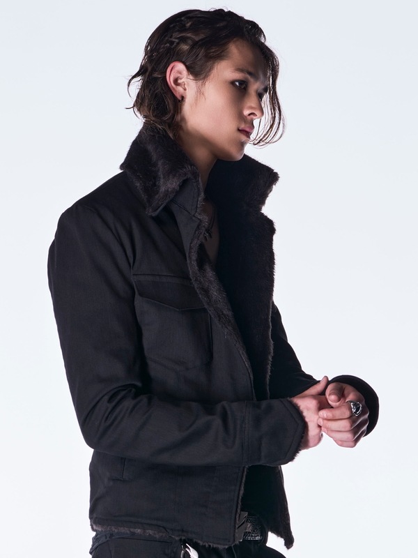 (ͽ���ʡ�10������11������ͽ��/kiryuyrik������奦����奦/Denim Napoleon Blouson/Black