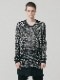 �㴰���nude:masahiko maruyama ���̡���:�ޥ��ҥ��ޥ���/Wool Back Cut Jaquard Jersey OVERSIZED LAYERED LONG SLEEVE T SHIRT/Black