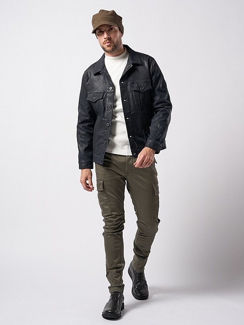 wjk֥른/coating G-jacket/black