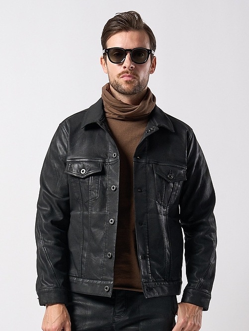 wjk֥른/coating G-jacket/black
