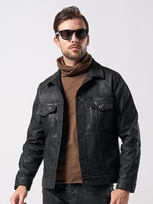 wjk֥른/coating G-jacket/black