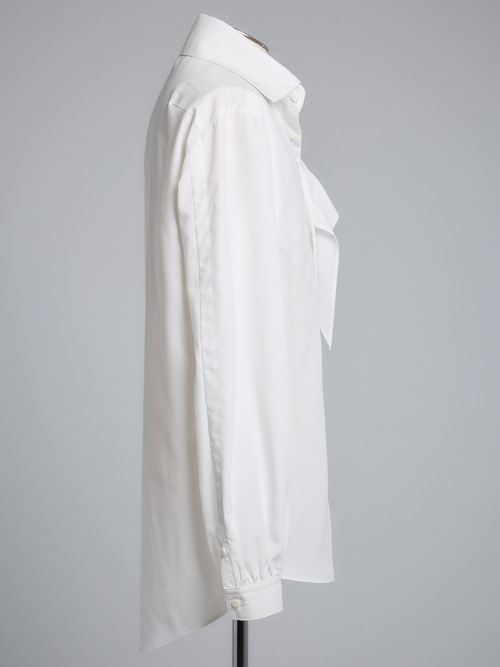 THE ONENESS�������ͥ�/Recycle PE Broad Single Frill Shirt/White.