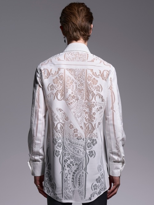 (ͽ���ʡ�6��7������ͽ��/kiryuyrik������奦����奦/CROSS-Lace Shirt/White