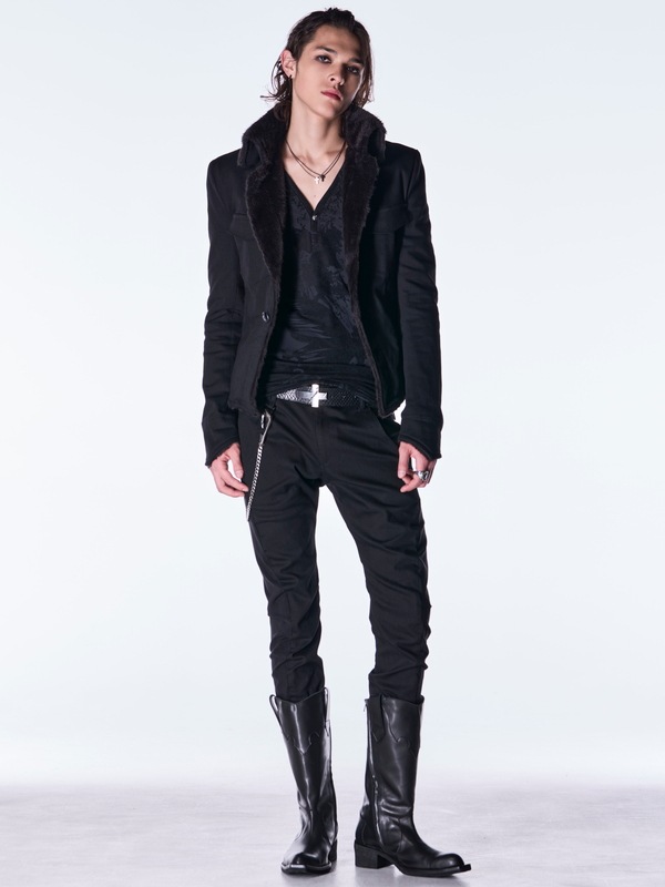 (ͽ���ʡ�10������11������ͽ��/kiryuyrik������奦����奦/Denim Curve Pants/Black