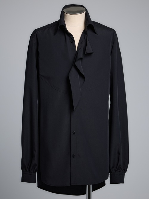 (ͽʡ910ͽ/THE ONENESSͥ/Recycle PE Broad Single Frill Shirt/Black