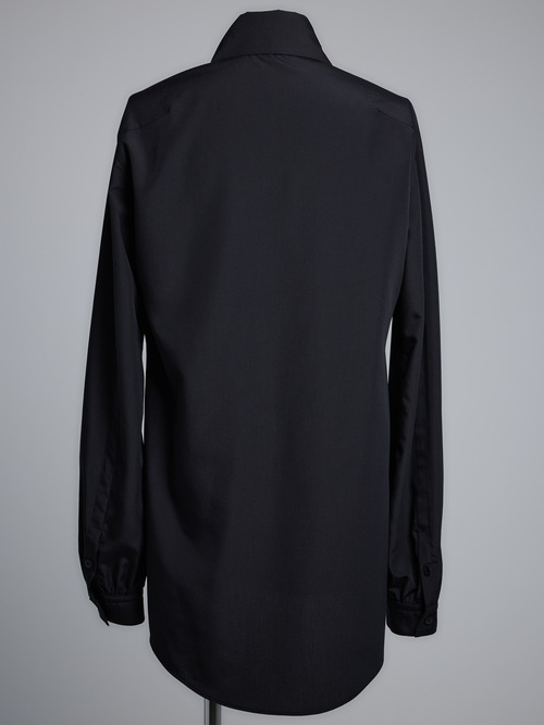 (ͽʡ910ͽ/THE ONENESSͥ/Recycle PE Broad Single Frill Shirt/Black