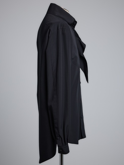 (ͽʡ910ͽ/THE ONENESSͥ/Recycle PE Broad Single Frill Shirt/Black