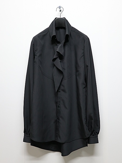 (ͽʡ910ͽ/THE ONENESSͥ/Recycle PE Broad Single Frill Shirt/Black