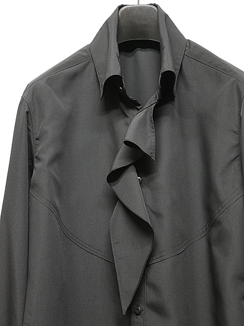 (ͽʡ910ͽ/THE ONENESSͥ/Recycle PE Broad Single Frill Shirt/Black
