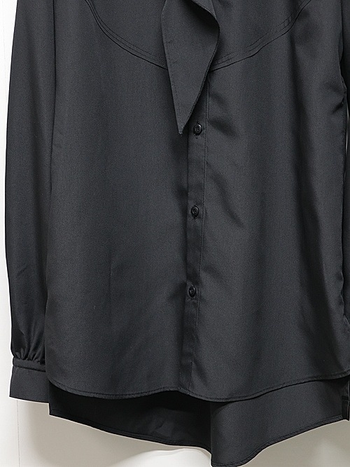 (ͽʡ910ͽ/THE ONENESSͥ/Recycle PE Broad Single Frill Shirt/Black