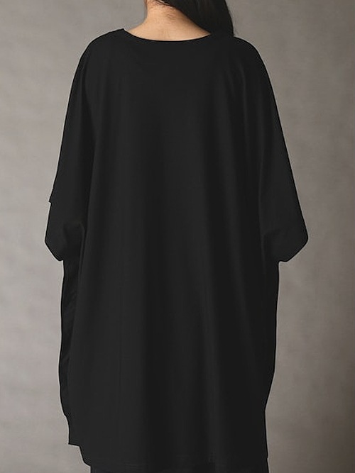 Ground Y�����饦��ɥ磻/30 HARD TWIST STRETCH JERSEY SIDE BUTTON BIG SHORT SLEEVED T/BLACK