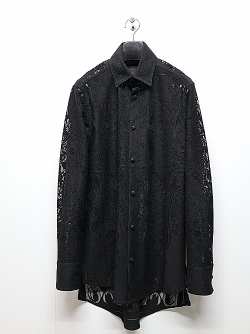 (ͽ���ʡ�6��7������ͽ��/kiryuyrik������奦����奦/CROSS-Lace Shirt/Black