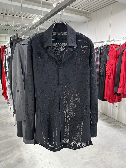 (ͽ���ʡ�6��7������ͽ��/kiryuyrik������奦����奦/CROSS-Lace Shirt/Black