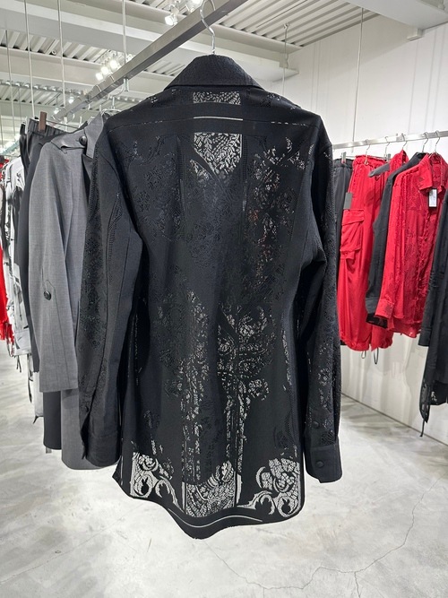 (ͽ���ʡ�6��7������ͽ��/kiryuyrik������奦����奦/CROSS-Lace Shirt/Black