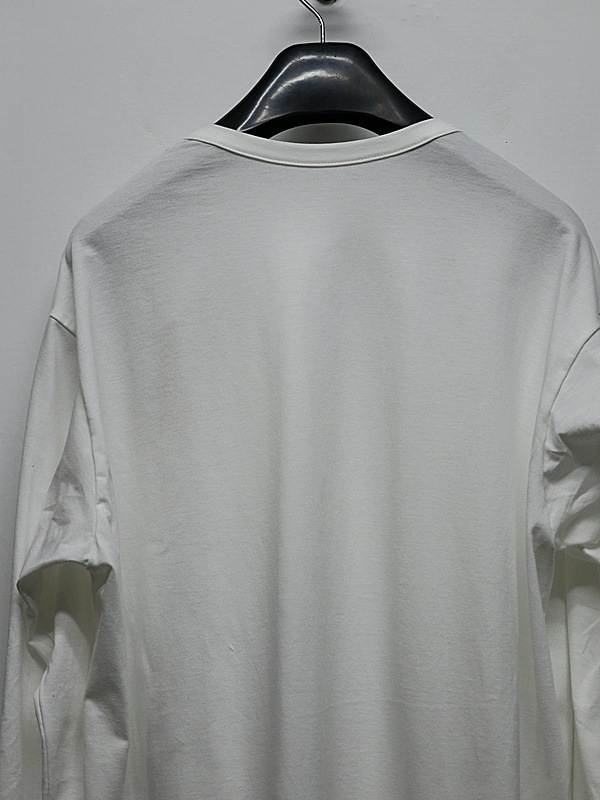 Ground Y�����饦��ɥ磻/30/- COTTON JERSEY LONG SLEEVED T/OFF WHITE