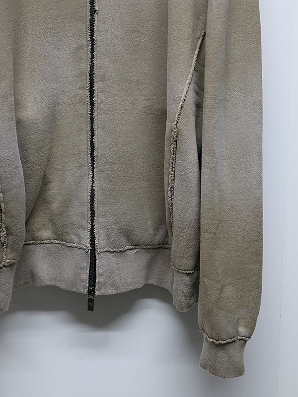wjk�����֥른��������/fade zip-up hoodie/fade beige