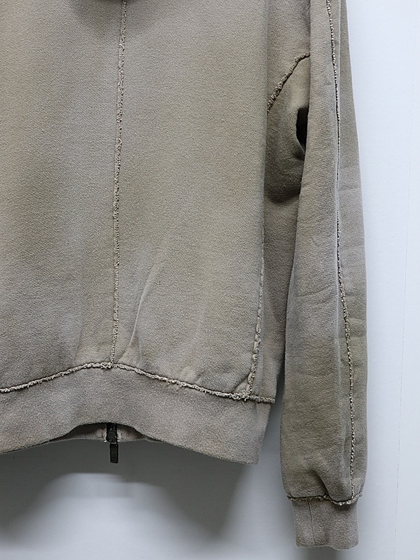 wjk�����֥른��������/fade zip-up hoodie/fade beige