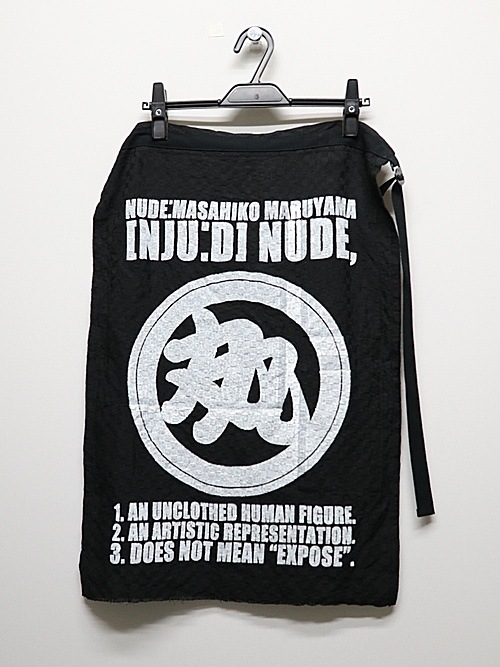 SALE40%OFF/nude:masahiko maruyama ̡:ޥҥޥ/Linen Dobby Shadow Check REVERSIBLE WAIST APRON/Black.