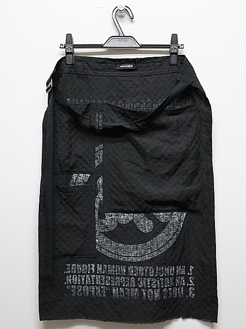 SALE40%OFF/nude:masahiko maruyama ̡:ޥҥޥ/Linen Dobby Shadow Check REVERSIBLE WAIST APRON/Black.