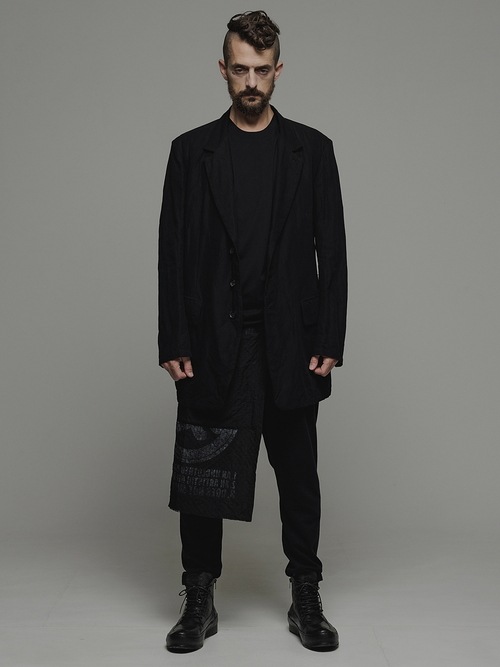SALE40%OFF/nude:masahiko maruyama ̡:ޥҥޥ/Linen Dobby Shadow Check REVERSIBLE WAIST APRON/Black.