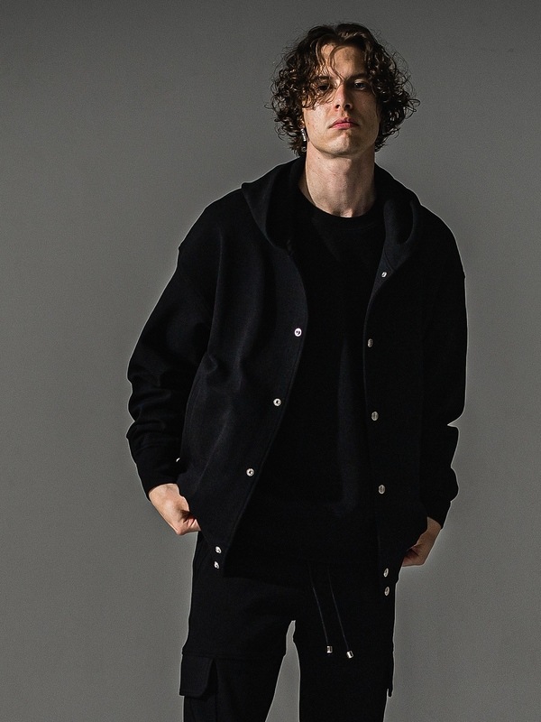 �㴰���RESOUND CLOTHING���ꥵ����ɥ���������/blister Varsity hoodie/BLACK