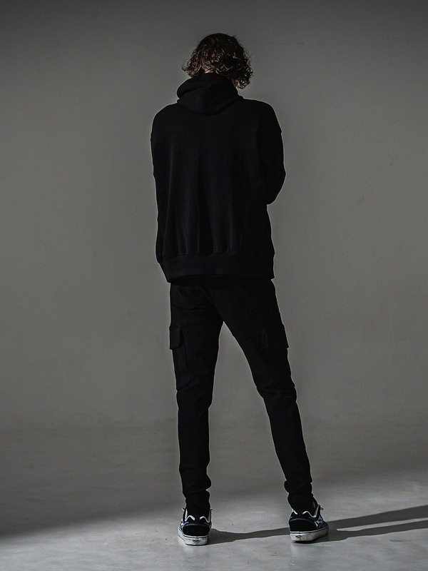 �㴰���RESOUND CLOTHING���ꥵ����ɥ���������/blister Varsity hoodie/BLACK