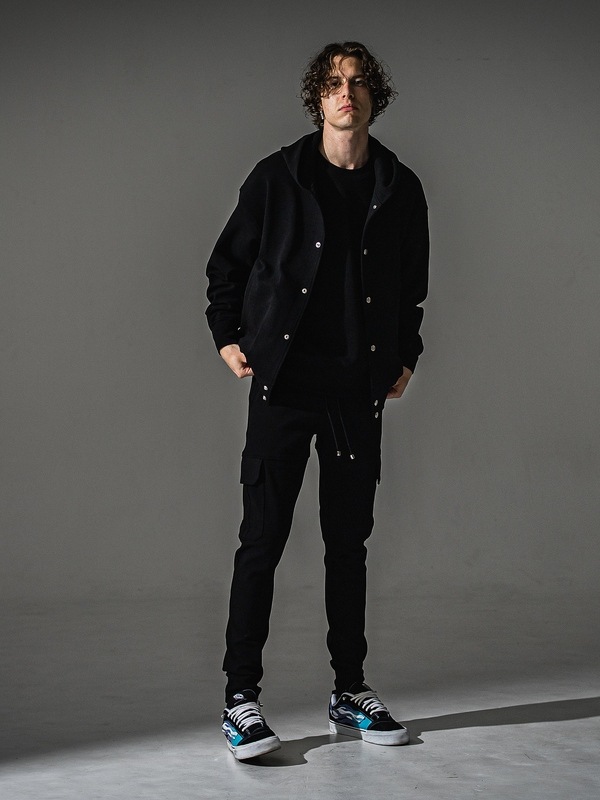 �㴰���RESOUND CLOTHING���ꥵ����ɥ���������/blister Varsity hoodie/BLACK
