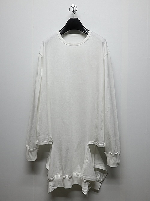 SALE40%OFF/Ground Y饦ɥ磻/30/- COTTON JERSEY SLASH PIPING T-SHIRT/WHITE