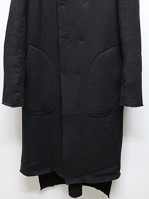 nude:masahiko maruyama ̡:ޥҥޥ/Wool Cotton Dread Boa REVERSIBLE LONG HOODIE COAT/Black