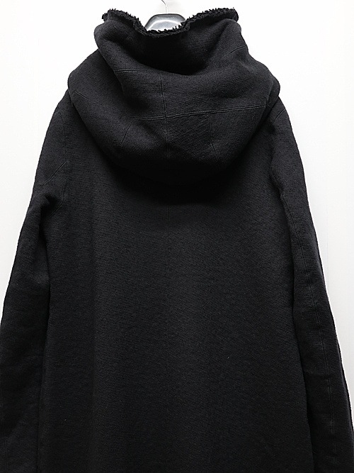nude:masahiko maruyama ̡:ޥҥޥ/Wool Cotton Dread Boa REVERSIBLE LONG HOODIE COAT/Black