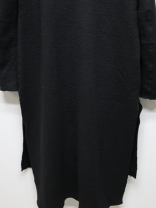 nude:masahiko maruyama ̡:ޥҥޥ/Wool Cotton Dread Boa REVERSIBLE LONG HOODIE COAT/Black