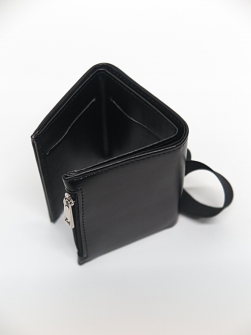 SALE40%OFF/Ground Y饦ɥ磻/Eco leather threefold mini wallet/BLACK.