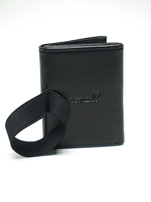 SALE40%OFF/Ground Y饦ɥ磻/Eco leather threefold mini wallet/BLACK.