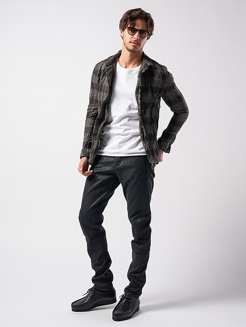 �㴰���wjk�����֥른��������/coating draping pants/black