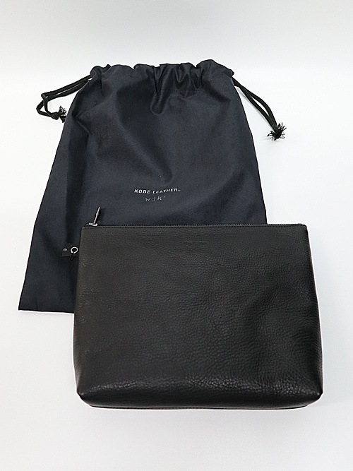 wjk֥른/KOBE LEATHER big poach/black
