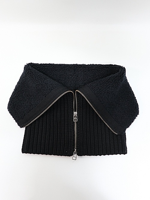 Ground Y饦ɥ磻/Wool boa+EX FineMerino Wool NECK WARMER/BLACK