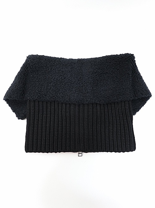 Ground Y饦ɥ磻/Wool boa+EX FineMerino Wool NECK WARMER/BLACK