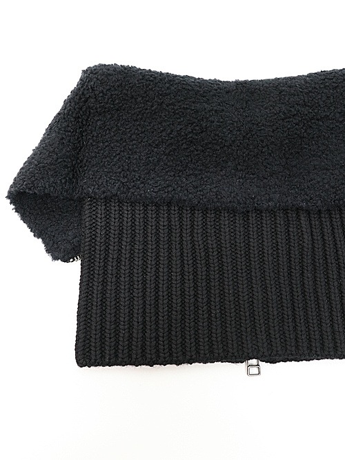 Ground Y饦ɥ磻/Wool boa+EX FineMerino Wool NECK WARMER/BLACK