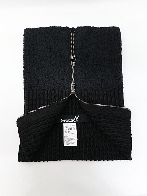 Ground Y饦ɥ磻/Wool boa+EX FineMerino Wool NECK WARMER/BLACK