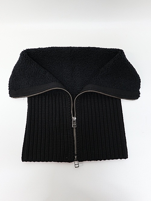 Ground Y饦ɥ磻/Wool boa+EX FineMerino Wool NECK WARMER/BLACK
