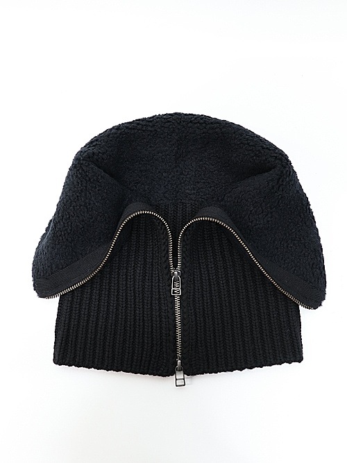 Ground Y饦ɥ磻/Wool boa+EX FineMerino Wool NECK WARMER/BLACK