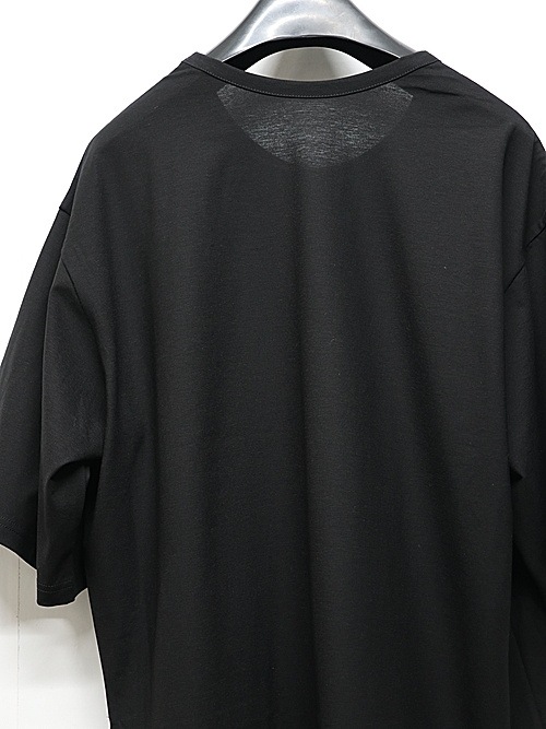 Ground Y�����饦��ɥ磻/30 HARD TWIST STRETCH JERSEY LEFT SIDE CUT OUT SHORT SLEEVED T/BLACK